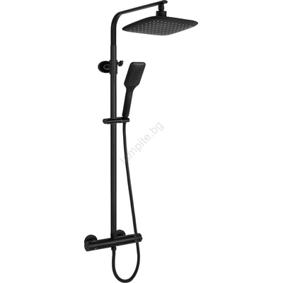 Rea Rea-p7101 - Душ комплект tom с термостатен смесител, матово черно (re0242)