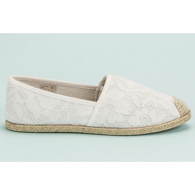 N.E.W.S. Bílé krajkové espadrilky 8TX02-4724W – Zboží Mobilmania