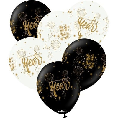 Kalisan Balloons Balonky Happy New Year s ohňostrojem 30 cm