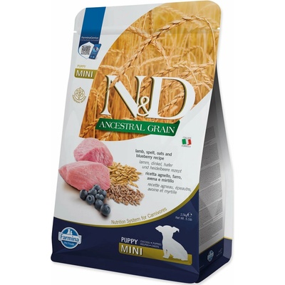 N&D Puppy Mini Ancestral Grain Lamb Spelt Oats & Blueberry 0,8 kg