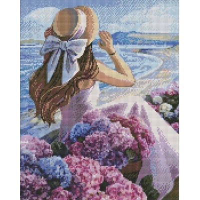 Ideyka Diamantová mozaika 40 x 50 cm kvetoucí pobřeží