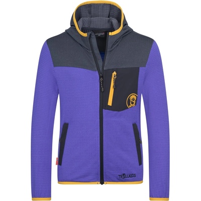 TROLLKIDS Детско поларено яке Trollkids Kid's Holmedal Jacket Fleece jacket - Black / Ultramarine - размер 110 (EU) (703-6747-0114)