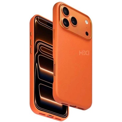 Magsafe Калъф за iPhone 17 Pro Max, HDD Diving Leather Mag Case, Оранжев (6975236045399)