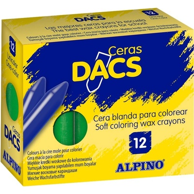 Alpino Balenie 12 voskoviek DACs zelená