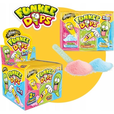 Johny Bee Funkee Dips Lízátko 3v1 28 g - Heureka.cz