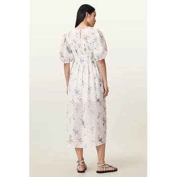 AllSaints Рокля AllSaints SERENE в бяло среднодълга разкроена W209DC (W209DC)