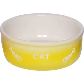 Image 1 of Nobby Съд за храна или вода керамичен Gradient CAT жълт - Ø 13, 5 x 4, 5 см 250 мл NOBBY Германия 82373