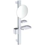 Ideal Standard ALU+ - Козметично огледало с рафт и чаша за четки и паста, сребристо BD589SI (BD589SI)
