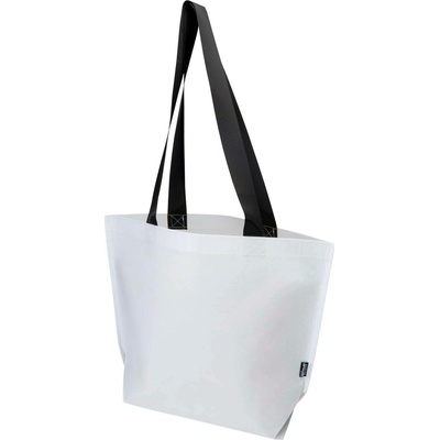Duo nákupná taška z recykl. GRS s dvojitou lamináciou, 18 l, biela