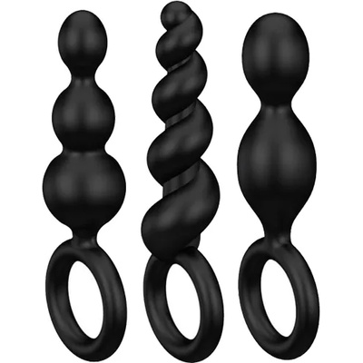 Satisfyer Комплект анални топчета "satisfyer plugs black" 3 бр