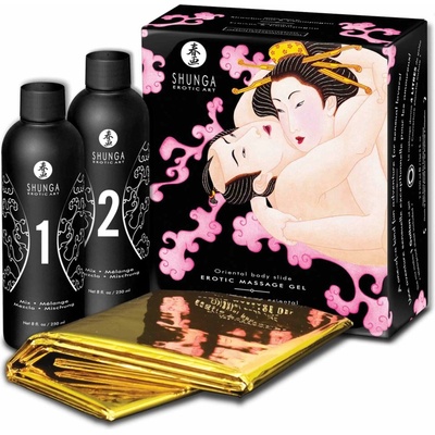 Shunga Massage Gel Strawberry & Champagne 2 x 250ml