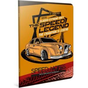 GIPTA Тетрадка Speed, бяла хартия, широки редове, PP корица, А4, 60 листа (5589)