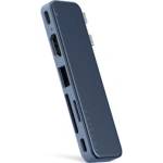 Satechi USB-C Snap Hub (1x HDMI 4K 60Hz, 1x USB-C up to 5 Gbps, 1x USB-A 3.0 up to 5 Gbps, 1xUSB-C PD, 1x microSD/ 1x SD card reader) - Indigo (ST-HUSNB)