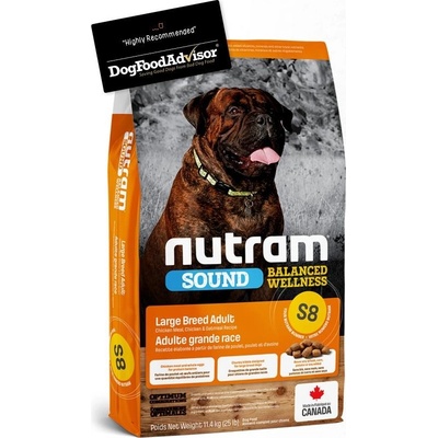 Nutram S8 Sound Large Breed Adult Dog 11,4 kg
