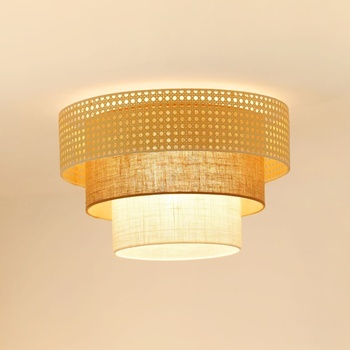 Brilagi таванно осветително тяло CEDAR LUNETA 1xE27/15W/230V пр. 45 ратан/кафяво (BG1133)