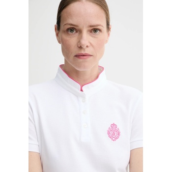 The Kooples Памучна тениска с яка The Kooples дамска в бяло FPOC30011K (FPOC30011K)