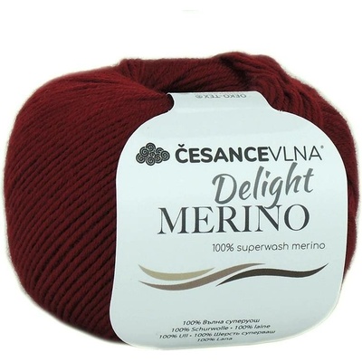 100% Merino příze - Delight bordo