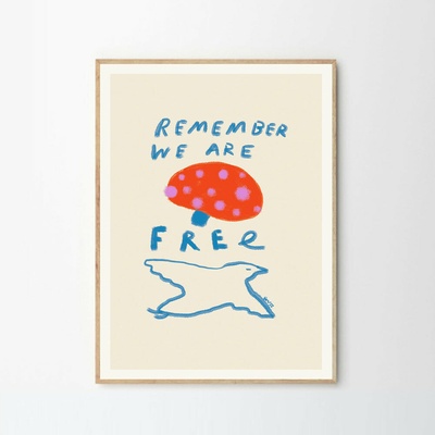 Moikka Plagát Remember You are Free by Das Rotes Rabbit 50x70