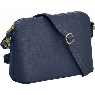 MaxFly dámská kožená kabelka crossbody 5232 tmavě modrá
