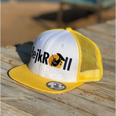 BejkRoll Snap Trucker Yellow White rovné logo