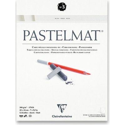 Clairefontaine Blok Pastelmat White No.3 18 x 24 cm 12 listov 360 g