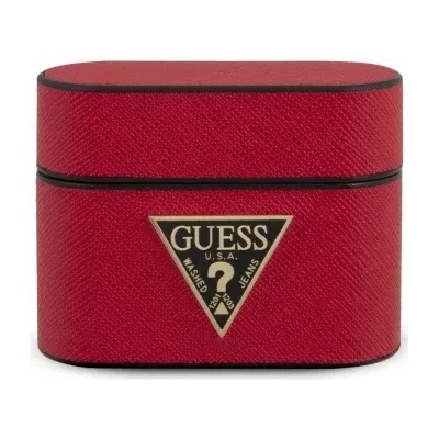 Guess Калъф Guess GUACAPVSATMLRE за AirPods Pro, червен Saffiano