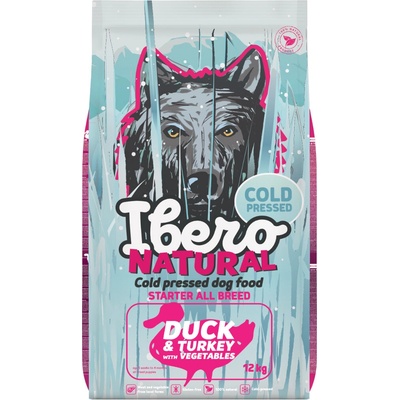 Ibero Cold Press Dog Starter All Breed Duck&Turkey 12 kg