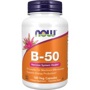 NOW NOW Vitamin B-50, 100 Veg Capsules - fitnesdobavki - 27,19 лв