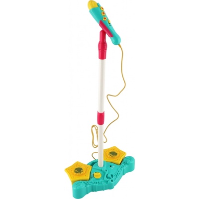 Teddies Mikrofon karaoke plast na baterie se světlem se zvukem v krabici 38x26x8cm