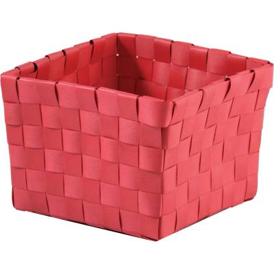 MSV malý úložný organizér, červený, PP, 14 x 14 x 9 cm