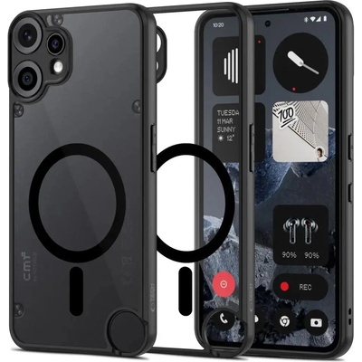 Tech-Protect MagMat MagSafe калъф за нищо CMF Phone 2 Pro - черен и прозрачен (5906302368730)