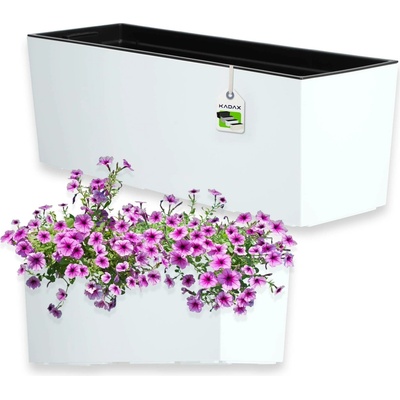 Kadax Květináč 56 x 19 x 19 cm plast bílý