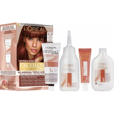 L'Oréal Paris Excellence Creme Triple Protection No Ammonia barva na vlasy na všechny typy vlasů hnědá 48 ml