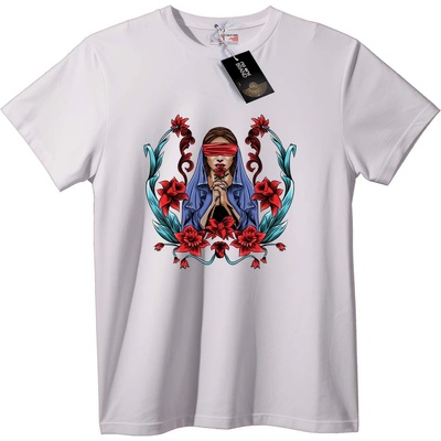 NOONEBRAND Тениска Завързана роза - XL, White