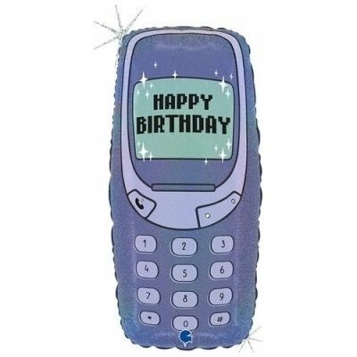 GRABO Mobilní telefon narozeninový 23" 58cm fóliový balónek nafukovací