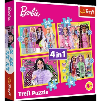 Image 1 of Trefl - Puzzle 4v1 Happy World of Barbie - 1 - 39 piese