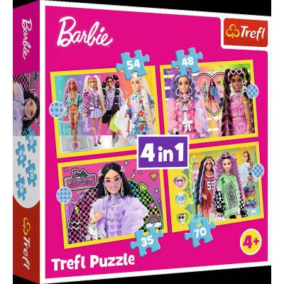Trefl - Puzzle 4v1 Happy World of Barbie - 1 - 39 piese