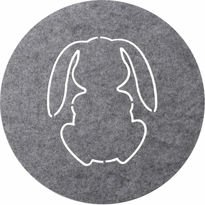 Mybesthome Velikonoční prostírání EASTER BUNNY šedá Ø 38 cm