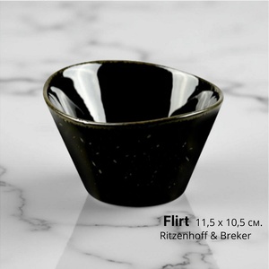 Ritzenhoff & Breker Порцеланова купа за ядки Flirt, елипса, черна 11, 5 х 10, 5 см. Ritzenhoff & Breker