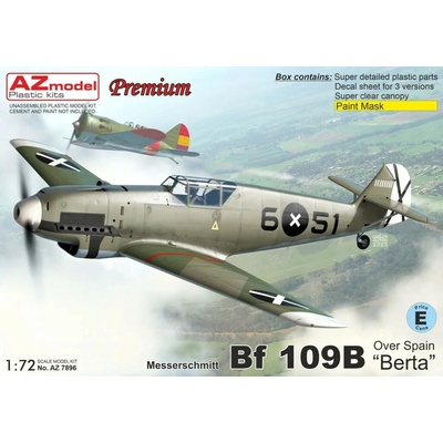 AZmodel Messerschmitt Bf 109B Berta Over Spain 1:72