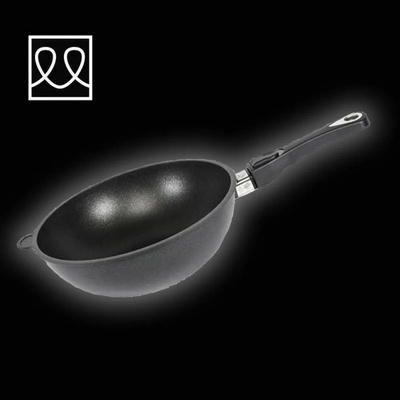 AMT 28 см. индукционен уок тиган с мобилна дръжка AMT Gastroguss (AMTI1128SZ20B)