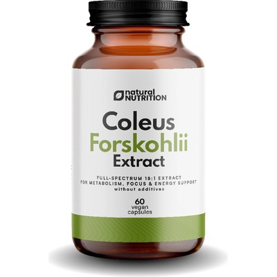 Natural Nutrition Coleus Forskohlii extrakt 60 kapslí