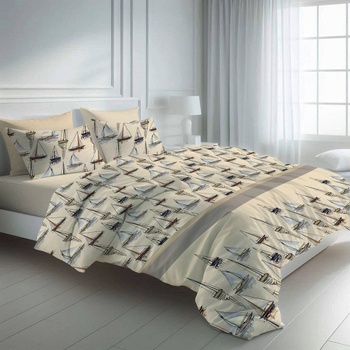 Png Панагюрище Двоен спален комплект с един плик Меко Лодки 100% памук