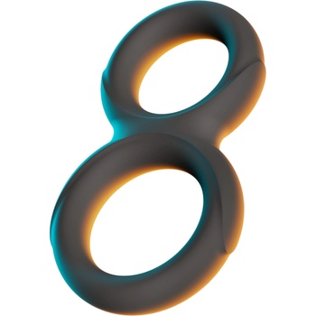 Erecto - двойна пенис пръстен (черно)