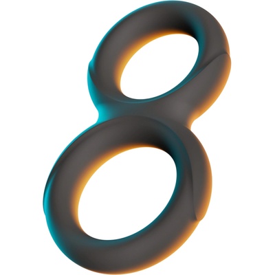 Erecto - двойна пенис пръстен (черно)