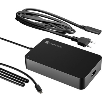 NATEC Grayling Захранване, 90W, 4.5А, 20V, USB-C за Лаптопи, Таблети, Телефони (NZU-2035)