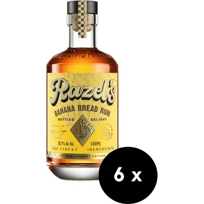 Razel’s Banana Bread Rum 38,1% (set 6 x 0.5 L)