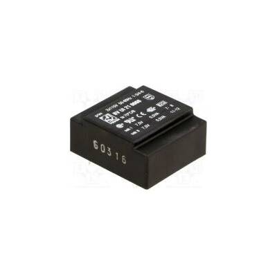 Transformátor zalévaný 1VA 115VAC 7,5V 7,5V 67mA 67mA PCB