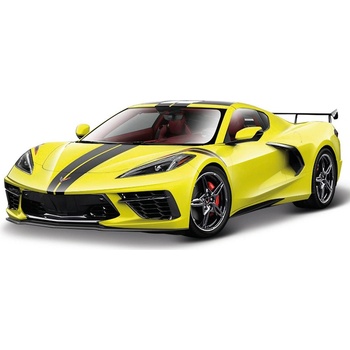 Bburago Corvette Stingray coupe 2020 žltá 1:43