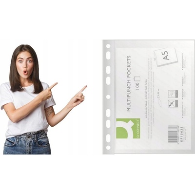 Euroobal Q-Connect A5 lesklý 50mic v sáčku
